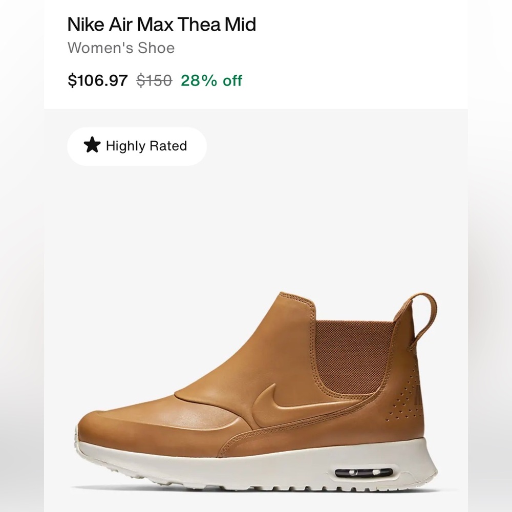 Nike Air Max Thea Mid Brown Sneakers